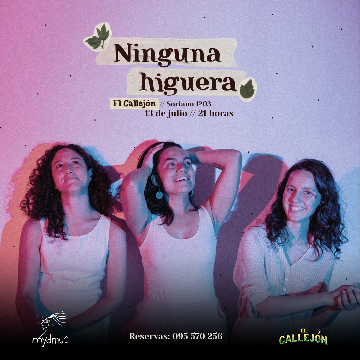 👀 Cambiamos de lugar!

El miércoles 13 de julio tocamos en El Callejón 🔥

Te esperamos en Soriano y Zelmar Michelini, las entradas salen 300 pesos y la capacidad es limitada. Podés hacer la reserva al 095 570 256.

Les esperamos con las mismas ganas
Nos vemos pronto ✨