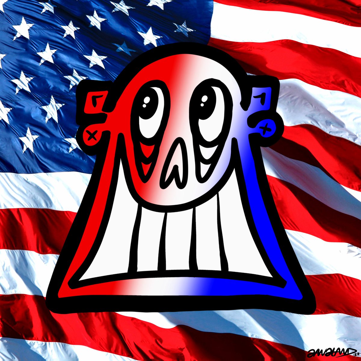 eddiegangland's tweet photo. 🇺🇸 My Newest NFT Drop!! 🇺🇸 
“Gangboy for President” now available!

https://t.co/qq3drEaxj0

Happy Fourth of July! I can’t wait for these stickers to be printed so I can slap them all over the world! Collect one now if you’d like to support! ❤️✊

#nft #nftartist #nftcommunity https://t.co/zF4rnjxzMq