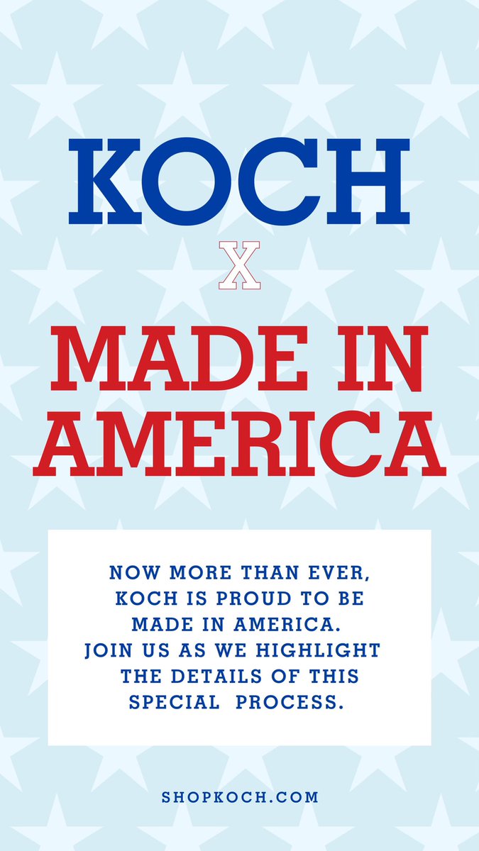 Shop_Koch's tweet photo. PROUD TO BE MADE IN AMERICA 🇺🇸 https://t.co/bdTyvJntIU