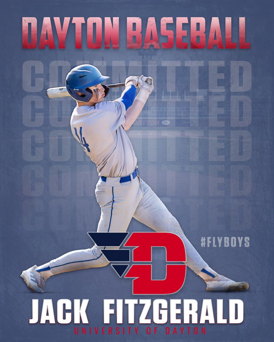 JackFitzzgerald's tweet image. I’m very proud to announce my commitment to further my academic and athletic career at the University of Dayton. I want to thank my family, coaches, and teammates for all their help. Thank you to Coach King and the rest of the coaching staff for the opportunity. #Flyboys✈️