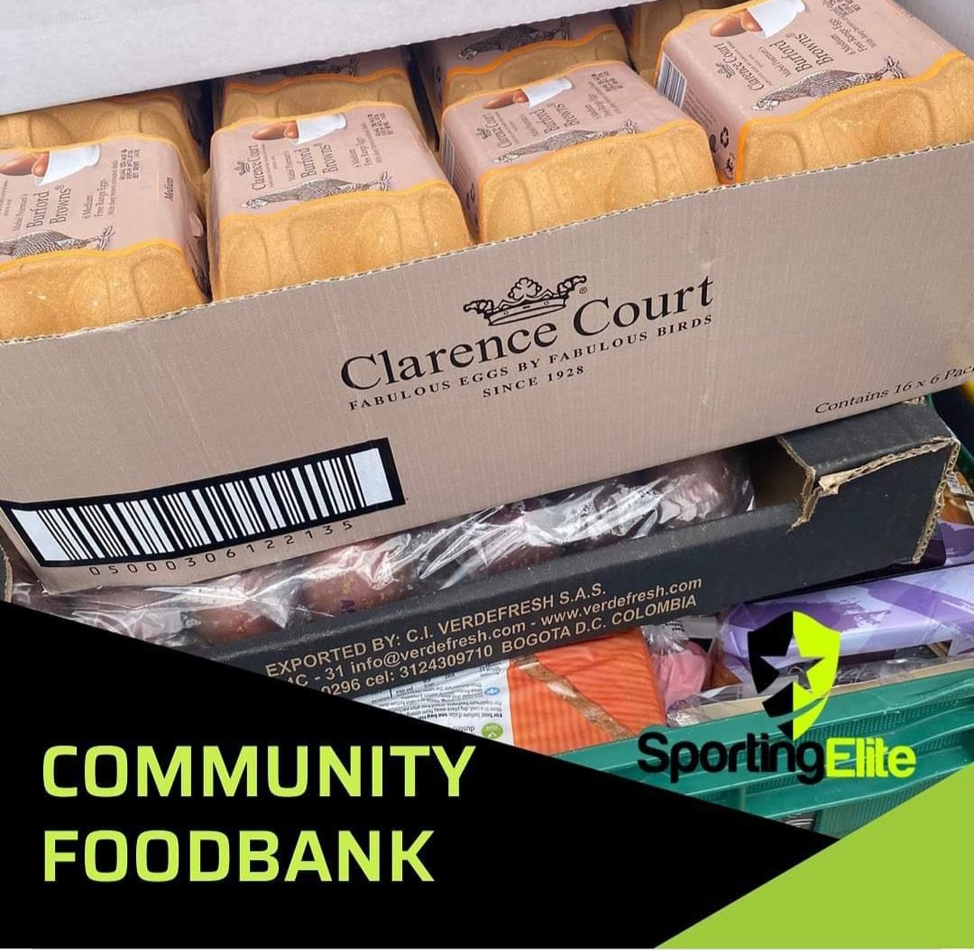 SportingElite1's tweet photo. Donβt forget Sporting Elite are currently running a Foodbank every Saturday!! If you would like to get involved to receive a food parcel then get in touch ππ #sportingelite #communityfoodbank https://t.co/3mG9WXmNP7
