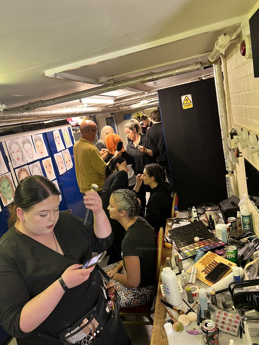 shellylee100's tweet image. So that was a busy week!! Make up students  provided the make up for the performance of Shrek by @TOADSSMC @PrincessTorquay @sdcollege