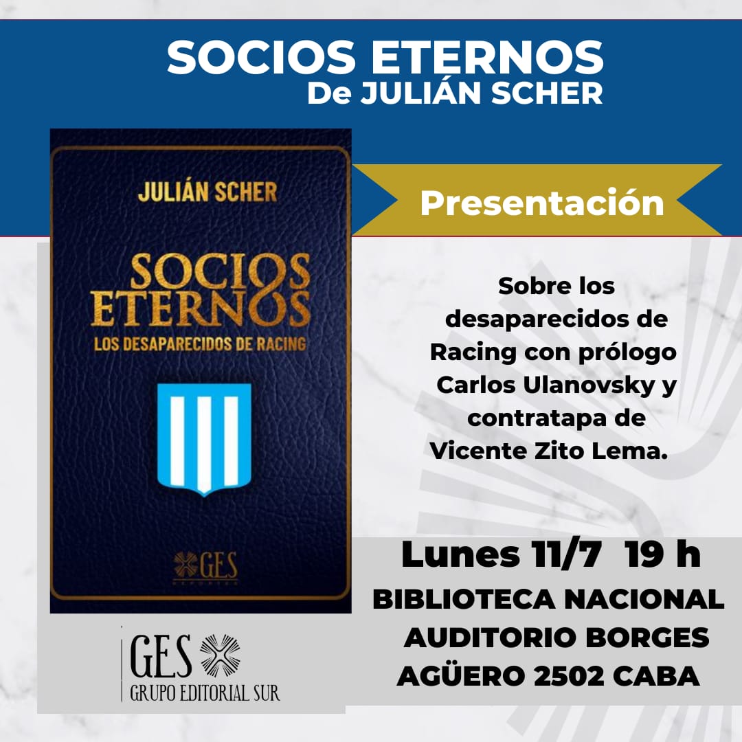 Ahí estarán. Ahí estaremos.

Entrada libre y gratuita. Nos estamos viendo.