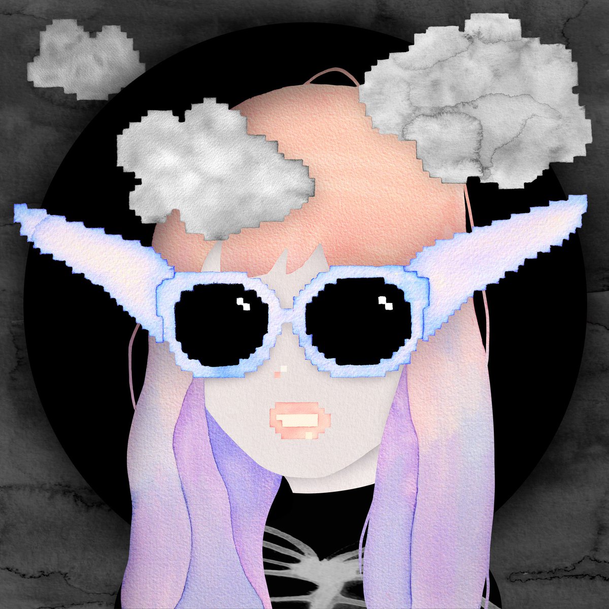 kay_wren_'s tweet photo. Tribute to the Goooliest around🖤@riotgoools💜 I’ve made a Riot Goool into a watercolour Shadow Bird Changeling as a tribute to you and everything you’ve done to build and spread good vibes and love in this crazy space. Thank you Elle🤘🌙 https://t.co/OzEY47dVKF