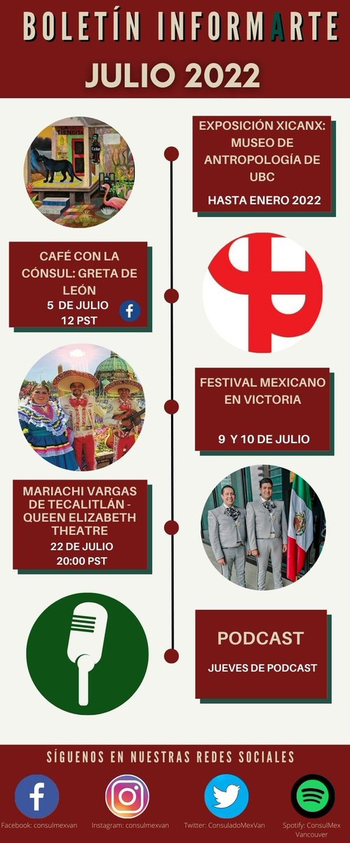 ARENET_org's tweet photo. Tomorrow, July 5, 2022, join the @ConsuladoMexVan for a "Café con la Consul" featuring #ARENET's Executive Director @gretadeleon at 12:00 PDT (14:00 CDMX)!
Watch via the consul's Facebook Live (https://t.co/dJeRWhCZ39)!
#XICANX #MéxicoCanada
#AmericasResearchNetwork https://t.co/LzrzuR8G9y