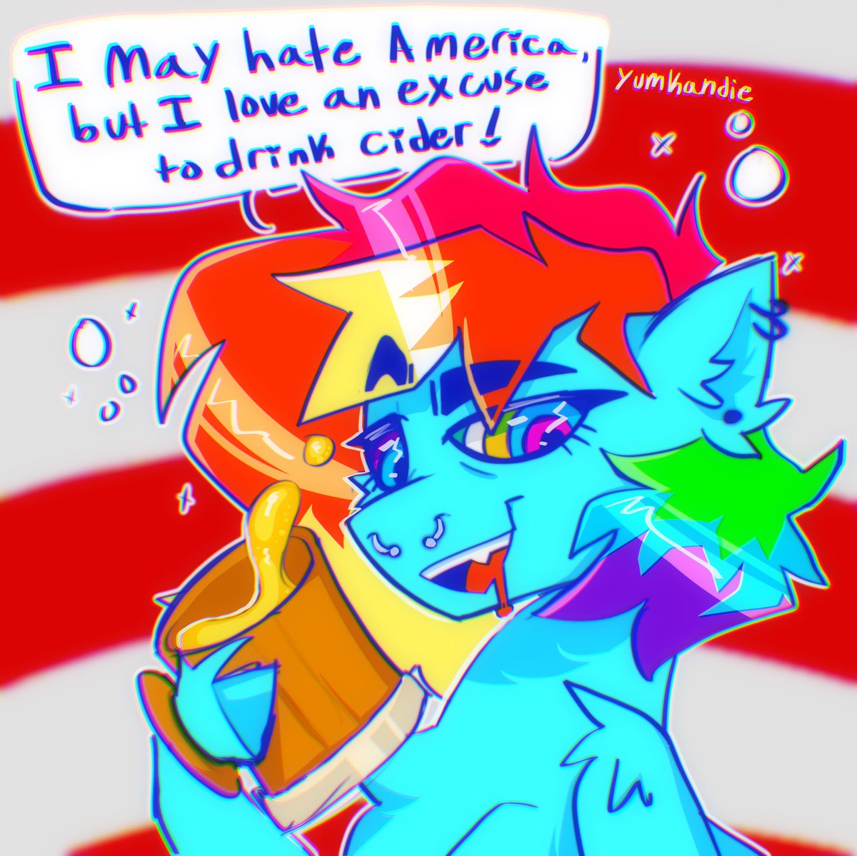 i may hate america, but i love an excuse to drink cider ! 🍺 🌈
#FourthofJuly2022