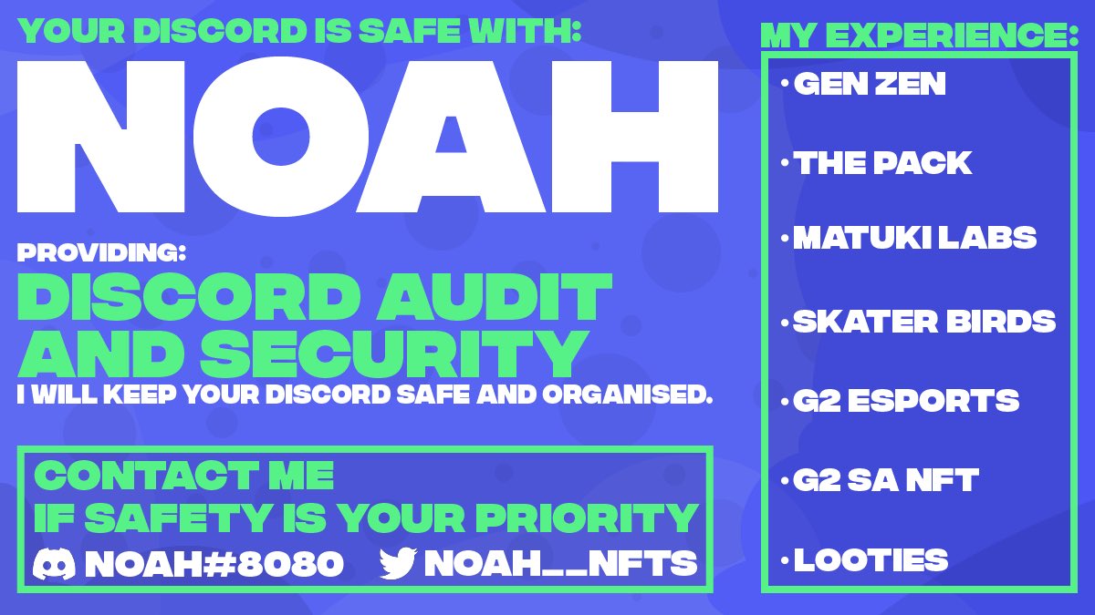 A 🧵 on my Discord Services: 👇 

RT &amp; Likes appreciated