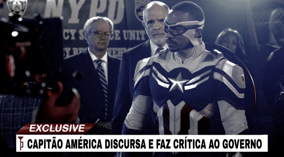 thdaiIybugIe's tweet image. ㅤ
ㅤㅤ_ ` 📺📱› BREAKING NEWS : Antes de mais nada, feliz 4 de julho! A convite do governo, o Capitão América discursa diante todo o país e usa sua influência para criticar o abuso de poder dos agentes públicos. Continue de olho para a cobertura completa! 
ㅤ