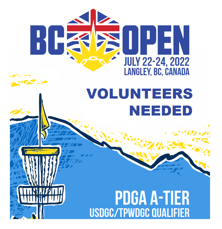 As you all know, large events like the BC Open can not run without the help of volunteers. 

We have created a Disc Golf Scene Registration for our volunteers. Please if you have some extra time the weekend of July 22nd-24th, we could use your help. Even before or after your  ...