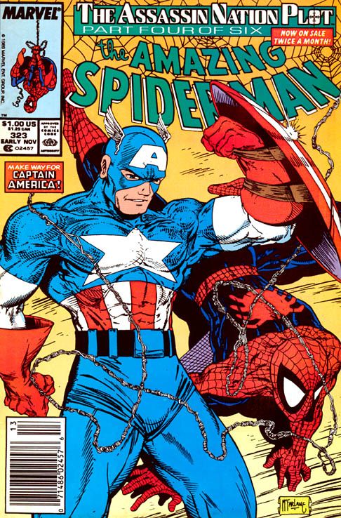 Todd_McFarlane's tweet photo. Can't let a 4th of July pass without THIS cover.
#captainamerica #4thOfJuly #comics #marvel #spiderman https://t.co/6Vcru3lx8x