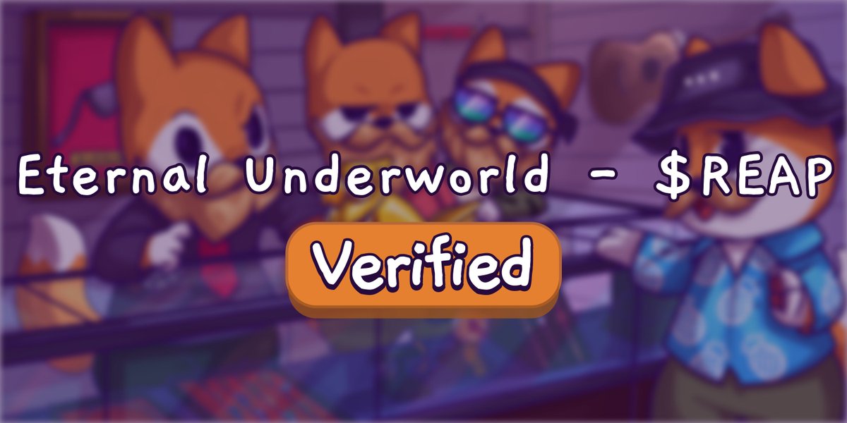 Eternal Underworld Token (famousfoxes.com/tokenmarket/2D…) has been verified on our Famous Token Market, a safe and secure way to p2p trade tokens! 🟠
@Eternalunft

<a href="/FamousFoxFed/">Famous Fox Federation 🦊🟠</a> #FamousFoxes $SOL #SolanaNFTs