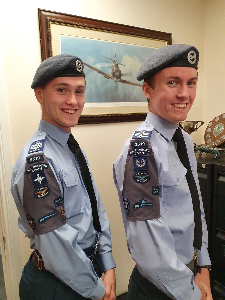 To complete a very busy and emotional night. Our senior cadets where promoted to the rank of Flight Sergeant. Adam and Sebastian have been integral members in the unit. They have led from the front throughput the last few years
Congratulations Flt Sgts Hastie and Kimber