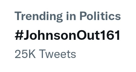 🔥 Trending, UK 🔥
💥 for the 161st consecutive day💥
🚀 #JohnsonOut161🚀