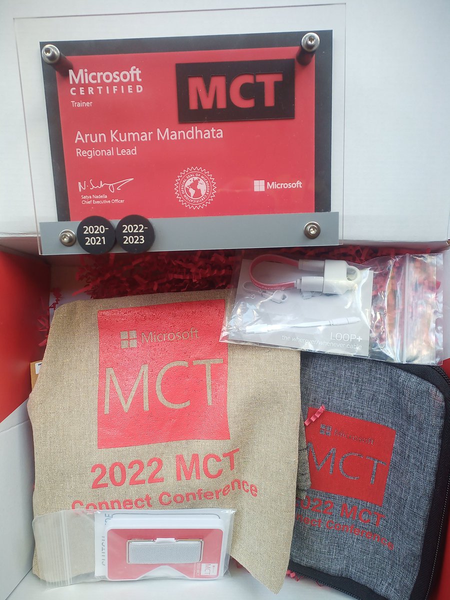 Received MCT Regional Lead plaque from Microsoft