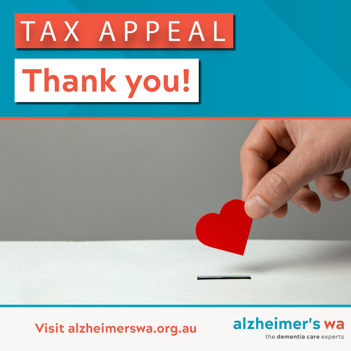 Our 2022 Tax Appeal campaign has come to an end, and we couldn't be happier with the results.😁 From of our Board, CEO Ella Dachs and the team at Alzheimer's WA, thank you to everybody who has contributed. We could not to do what we do without you! ❤