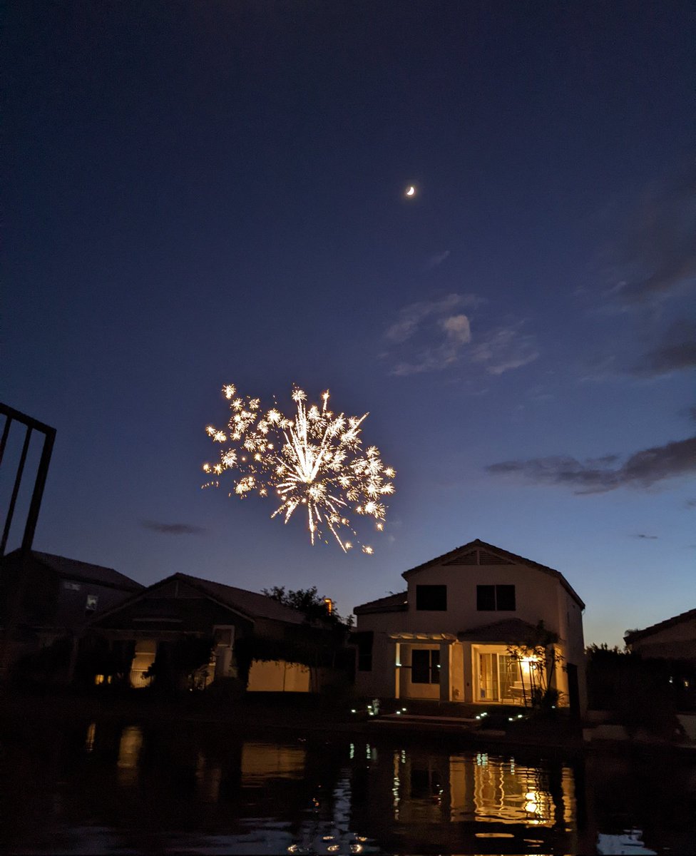 Thanks to the neighbor who dropped some 💰 on 🎆 so I can enjoy from the comfort of my new backyard!! #Happy4thofJuly