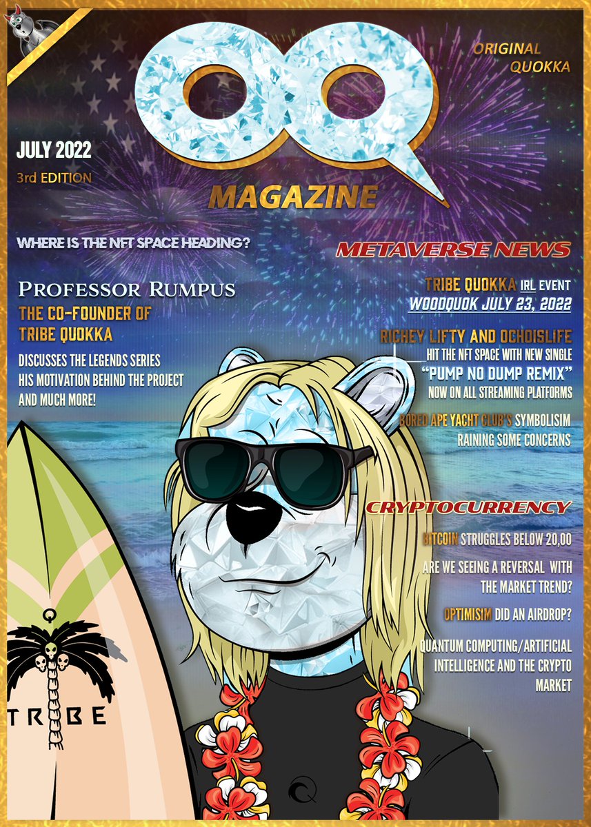 I hope everyone is having a phenomenal holiday in the states. Also, that brings me to introduce the July edition of OQ Magazine. Lets Quokkin Go!!!! #TribeUp #TribeQuokka