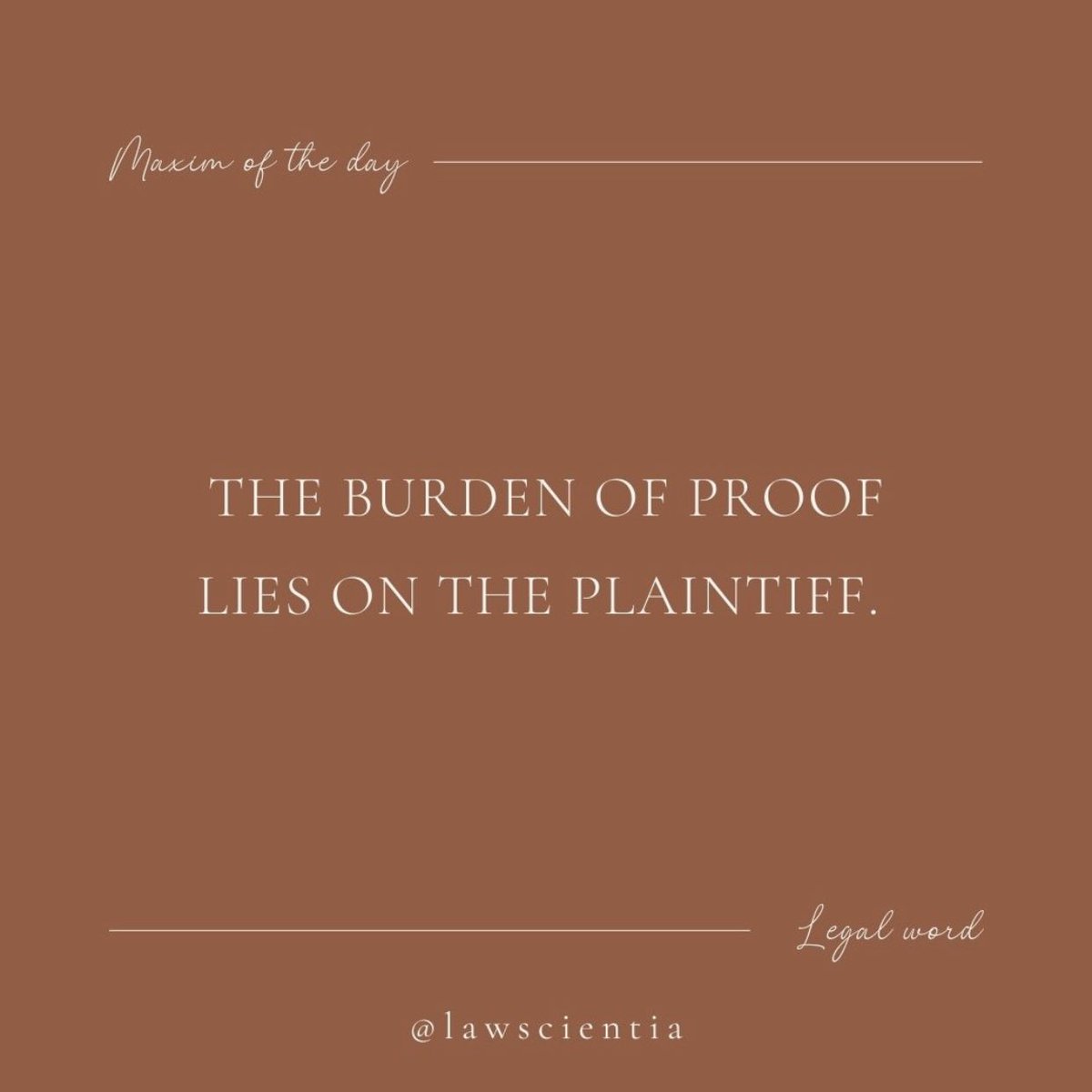 LawScientia's tweet photo. Legal maxim of the day. #legalknowledge #legallearning #legaltwitter https://t.co/tGjQkbe32g