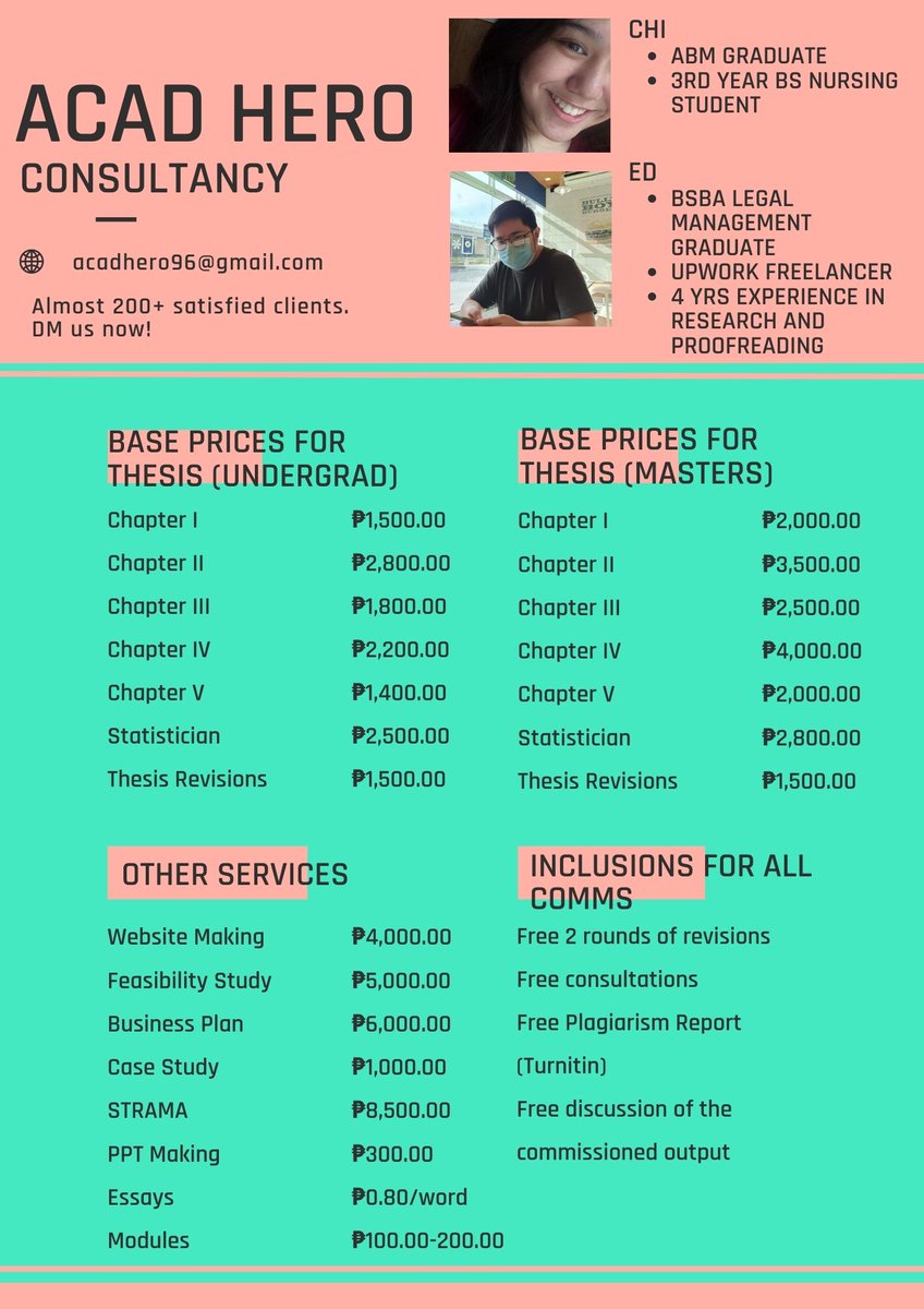 acadheroconsult's tweet image. *LF CLIENTS* 
8 slots left slots for our July 7 to July 15 schedule. We are now implementing a price adjustment to make our services more affordable. 10% off for our first 3 customers. DM na! #acadserver #acadcommissions #thesiscomms #acadhelper #acadcomms #acads #lfclients