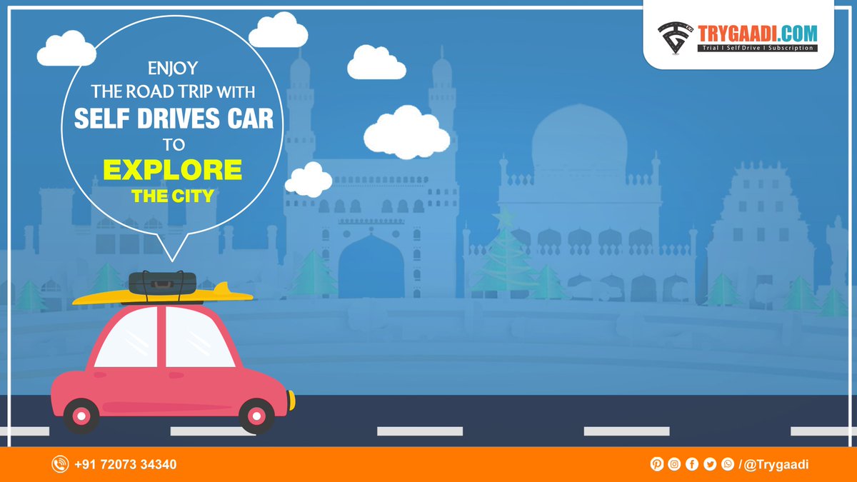 Try Gaadi.com offers a wide range of Self Drive Cars for the self-driven to choose from.

Book your rental car now - trygaadi.com

#trygaadi #carsforrent #carrental #cars4all #bestcarrental #outstationcarentals #selfdrivecars #selfdrivecarsinsecunderabad