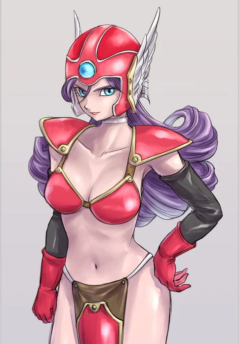 #ビキニの日
#ビキニスタイルの日 
だいぶ前に描いた女戦士さんしかなかった👙
マーニャさんはふんどしスタイルだけど広義ではビキニなのかなぁ??😳

ていうかこれセンシティブ認定必至では…🙈 