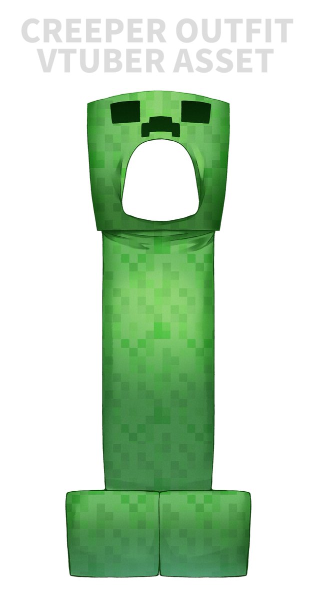 MelonbreadFBP's tweet photo. Creeper Outfit Vtuber Asset
Drive link in the thread! 
#VTuberAssets https://t.co/bg7N3ghzRu