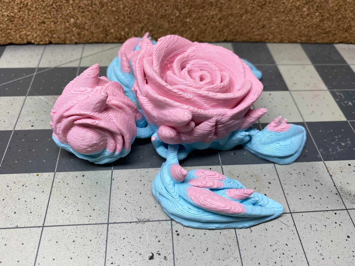 trofirelight's tweet image. Pretty cotton candy yum yum goodness! Printed on Makerdeck using Polymaker filament! @Polymaker_3D  #roseurtle #3dprint @MakerDeck
