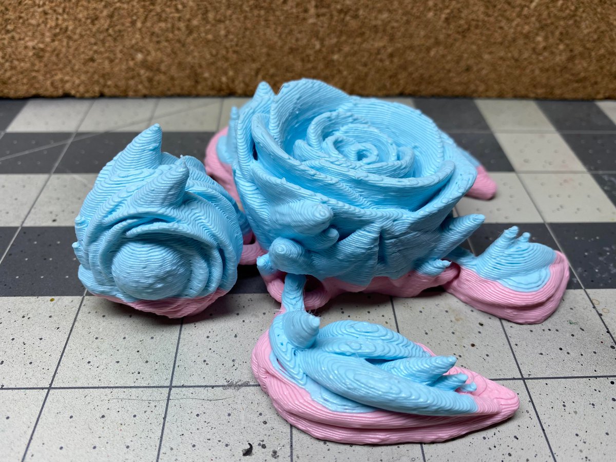 trofirelight's tweet image. Pretty cotton candy yum yum goodness! Printed on Makerdeck using Polymaker filament! @Polymaker_3D  #roseurtle #3dprint @MakerDeck