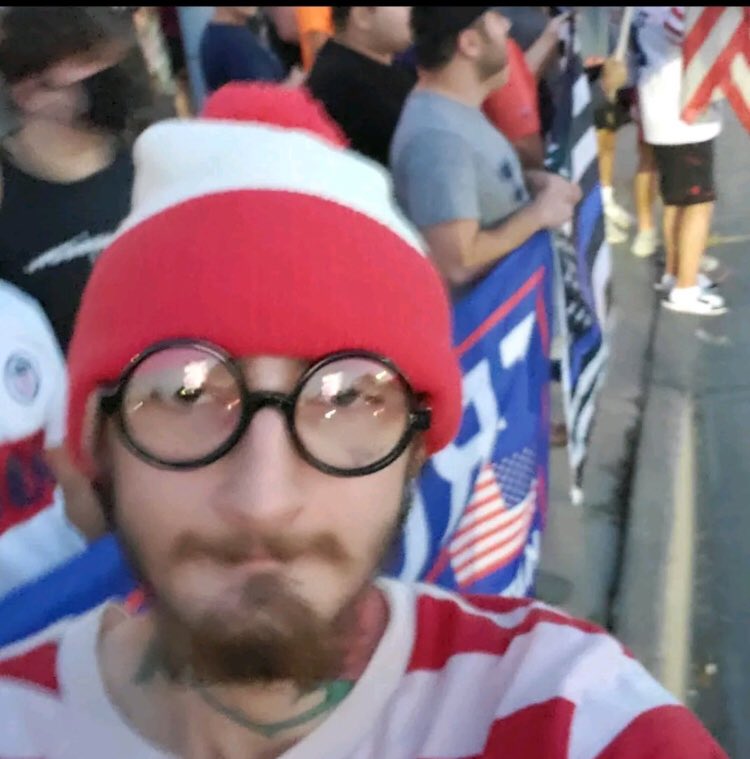 HadleySheley's tweet photo. Robert "Bobby" E. Crimo aka ‘Awake the rapper’ is the Highland Park shooter.

MAGA: He’s Antifa!

But his social media is filled with selfies at Trump rally &amp; MAGA events

MAGA: ANTIFA!

Here’s a pic of him literally wrapped in a Trump flag

MAGA: False flag operation, libatard! https://t.co/e3E1xubBQl