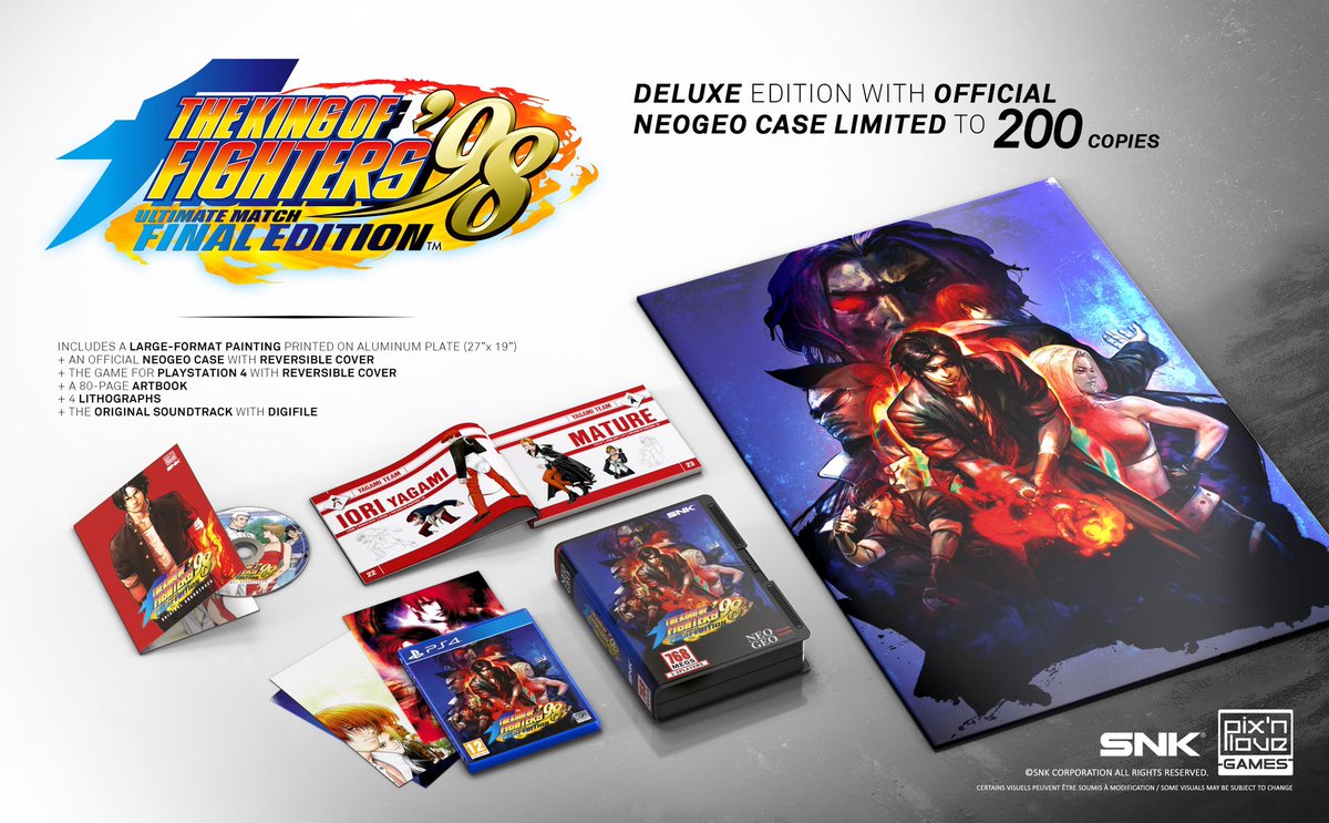 This week on @SNKronize, we’ll be giving away a single copy of Pix’n Love’s KOF98UMFE Collector Edition for PS4! Just follow me and @pixnlove_games’s Twitter to enter! And on Wednesday, we’ll draw a random winner! You can also order your copies directly from Pix’n Love now! #Ad