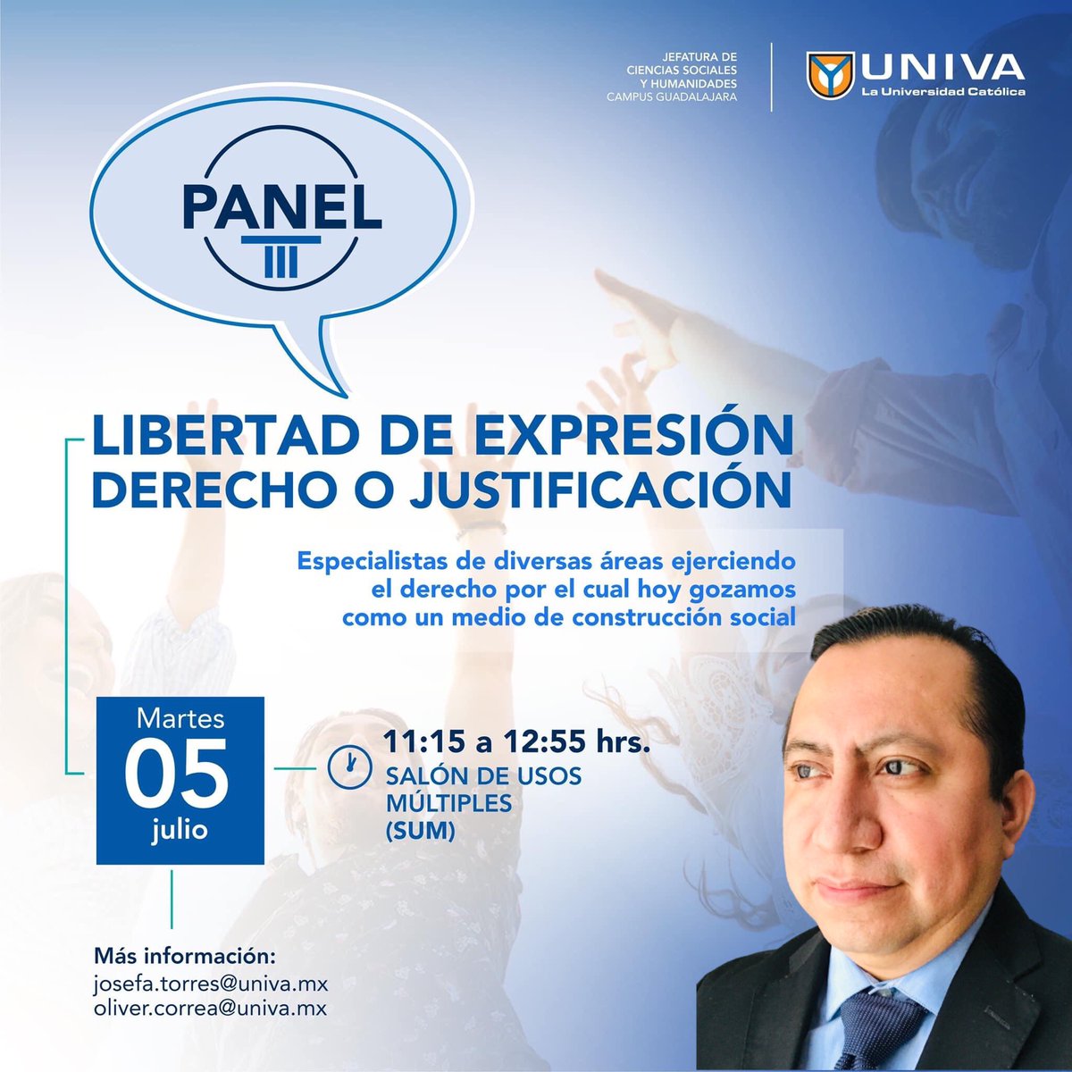 thejessiekeller's tweet photo. Mañana participo en el #PanelUNIVA que organiza el @CSHUNIVA  de @UNIVA_GDL “Libertad de expresión Derecho o justificación” #LibertadDeExpresión https://t.co/XYqCvxXZXg