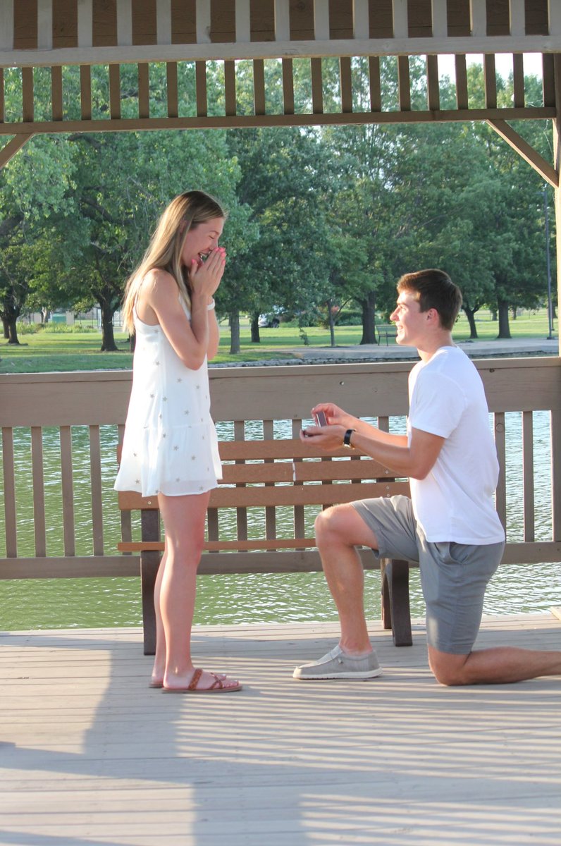 JeriDubbert's tweet photo. Super excited to add @elisekaiser10 to our family!! Way to go @DavisDubbert You two make such a cute couple https://t.co/hNommtQRuz