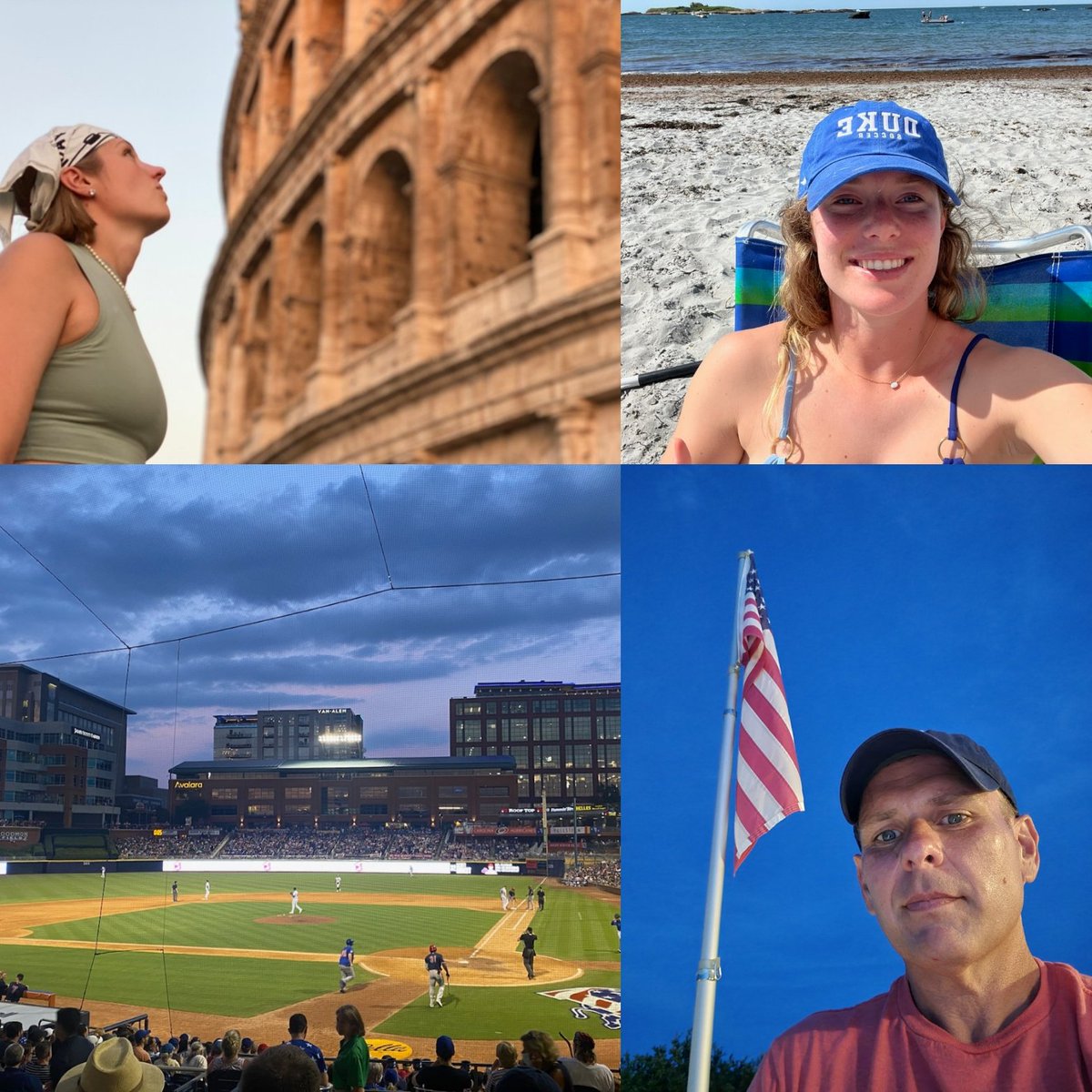 From Italy, R.I. Durham and the Carolina Beach...Happy 4th of July from the <a href="/DukeWSOC/">Duke Women's Soccer</a> #GKunion