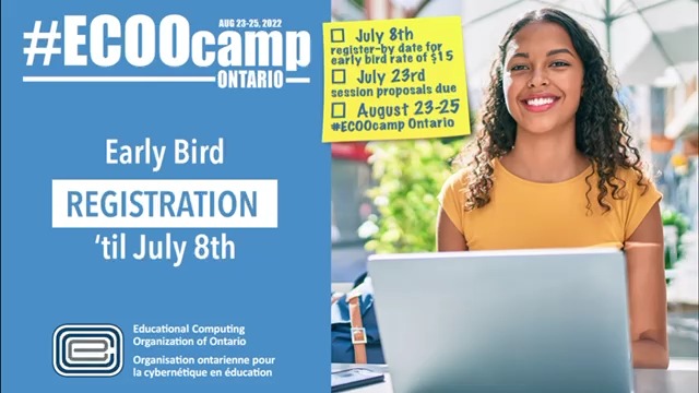KEYNOTES for #ECOOcamp Ontario 2022 ?
Get ready -- announcements coming!

Early Bird registration now open! 
https://t.co/YKyaG06AmX