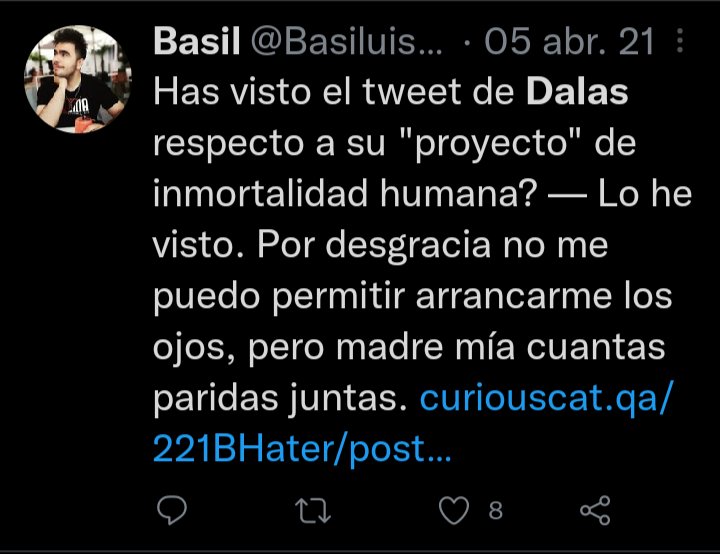 logicthinkX's tweet photo. Estas obsesionado con Dalas de verdad amigo, solo hay que buscar tus tweets para saber el tipo de escoria que eres. https://t.co/zkenjkCmF9