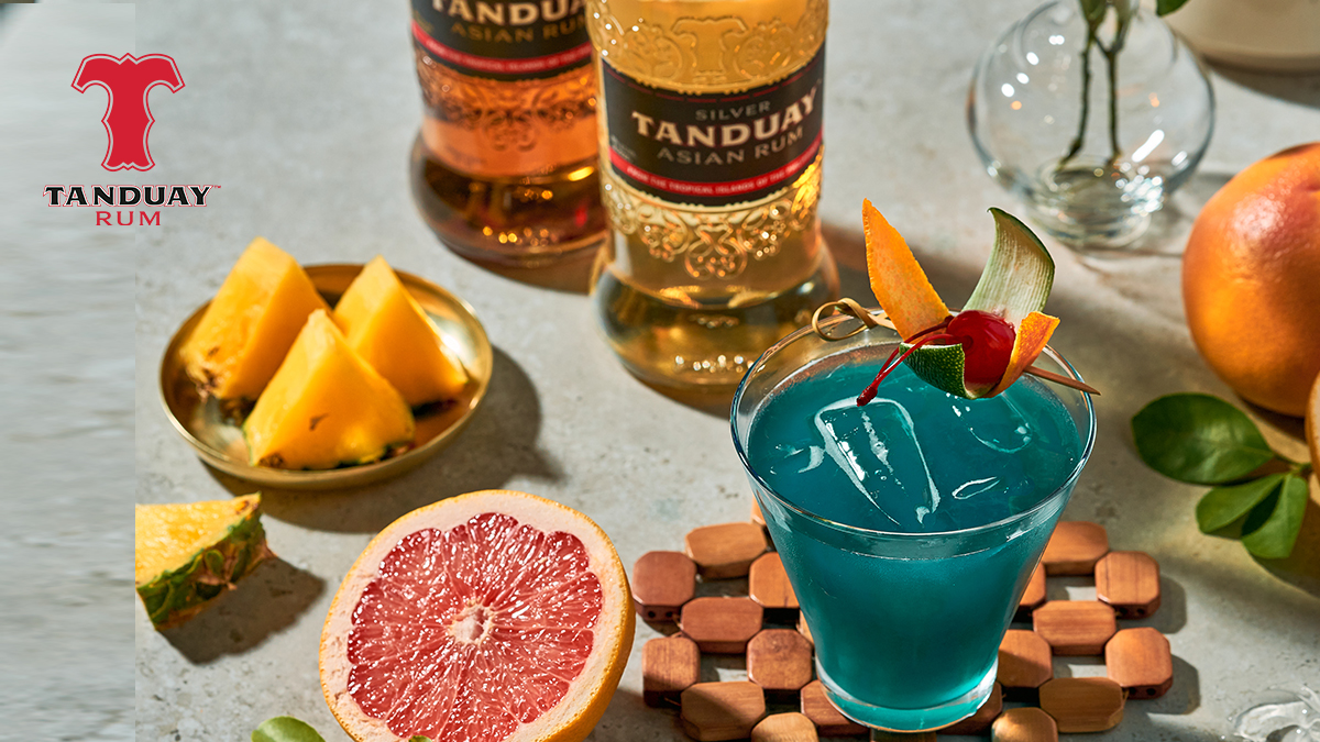 It's the #4thOfJuly! Try this Tanduay Tai cocktail &amp; let's cheers to freedom!

1.25 oz Tanduay Asian Rum Gold 
1.25 oz Tanduay Asian Rum Silver 
0.25 oz Lime Juice
0.75 oz Blue Curacao
2 oz Grapefruit Juice 
0.5 oz Falernum
3 dashes Orange Bitters

Combine, shake and serve!