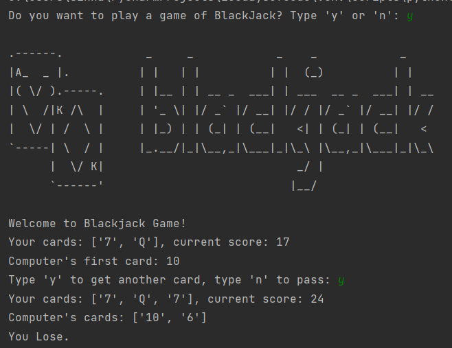BinteBabul's tweet photo. Day11 of #100DaysOfCode , Dr.@yu_angela 's "100 days of code:."

The 11th project was making the Blackjack game. Applied so many different concepts this time.

How did it go? 
Bruhh, it was exhausting. Please let me know if you see any error. Suggestions welcomed! https://t.co/Hfrssii2Fp