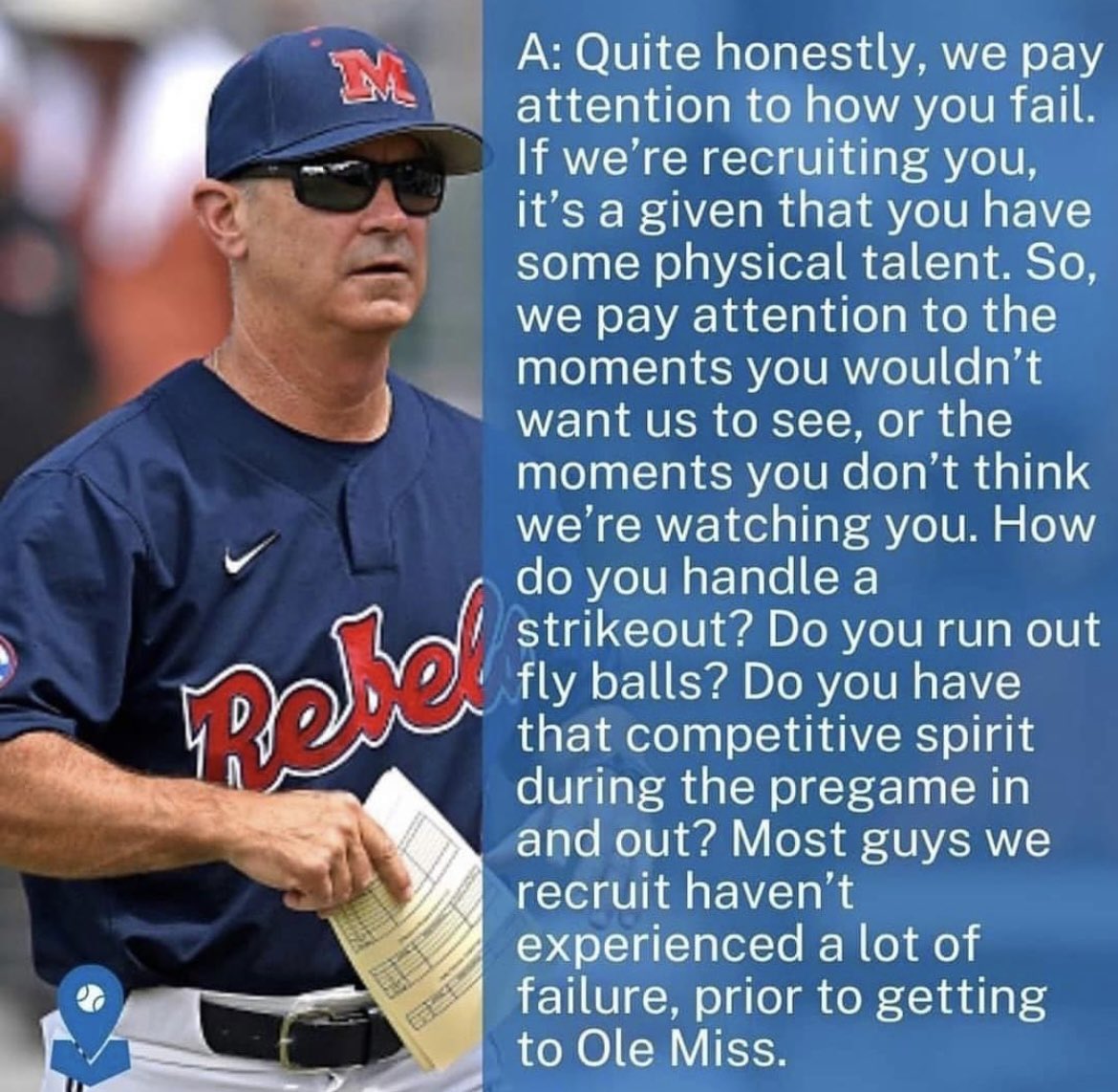 And last but not least DO NOT makes excuses for your failures!  Own it!  Everyone fails in this game and it IS NOT someone else’s fault! Or the environment!!!  Or where you are hitting in the lineup!!! Or insert excuse…..