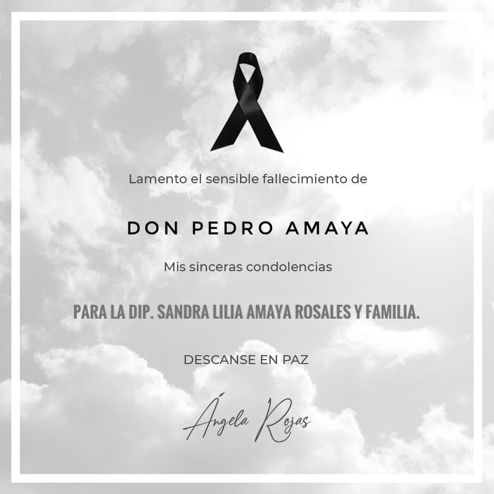 Mis sinceras condolencias para toda tu familia, por la pérdida de tu abuelo amiga diputada <a href="/Sandra12Amaya/">Sandra Amaya</a>.
En paz descanse Don Pedro Amaya 🕊