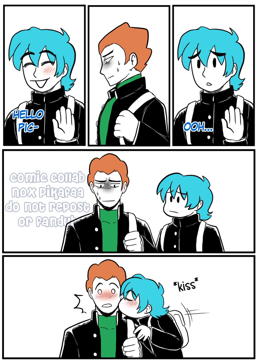 PikafaaART's tweet image. &quot;Pico&apos;s School: the anime&quot; 🏫🎒✨
(( comic script by @IgnacioOrtuondo and art by me for his youtube channel (^◇^) )) #picosschool #picoxbf