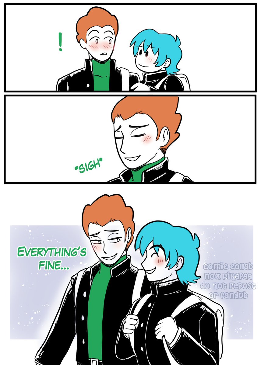 PikafaaART's tweet image. &quot;Pico&apos;s School: the anime&quot; 🏫🎒✨
(( comic script by @IgnacioOrtuondo and art by me for his youtube channel (^◇^) )) #picosschool #picoxbf