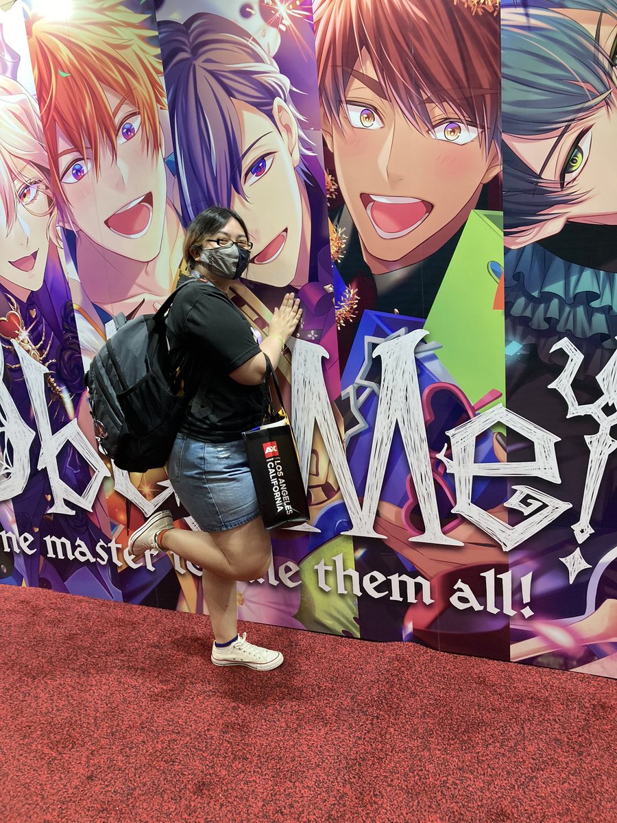 Chanty_I12's tweet photo. At the obey me booth at anime expo #AnimeExpo #AnimeExpo2022 #ax22 #obeymeMAX2022 #obeyme https://t.co/eEu5F1jetc