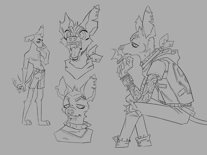 Class was being slow today so I lined him. I can imagine him being a long-haired chihuahua but he shaves 