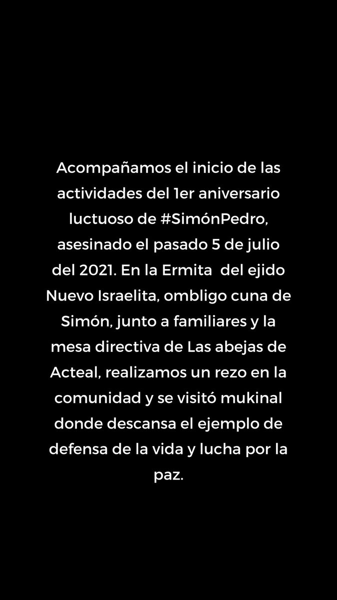 CdhFrayba's tweet photo. Acompañamos el inicio de las actividades del primer aniversario luctuoso de #SimónPedro, #defensordeddhh, junto a familiares y @AbejasDeActeal, realizamos un rezo en Nvo. Israelita.

🟢 #Informe “Bienaventurados los que trabajan por la justicia” 📲 https://t.co/01hK9VExmP https://t.co/iWn96vPUqe