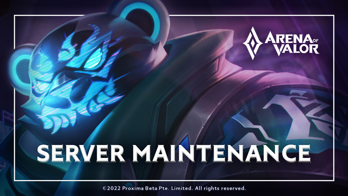 📣Dear Challengers📣

Arena of Valor will be down for maintenance at 02:30 (UTC+0) July 5th.

You will not be able to log in and play the game during this period.

It is estimated that the maintenance will take several hours!

#AOV #ArenaofValor