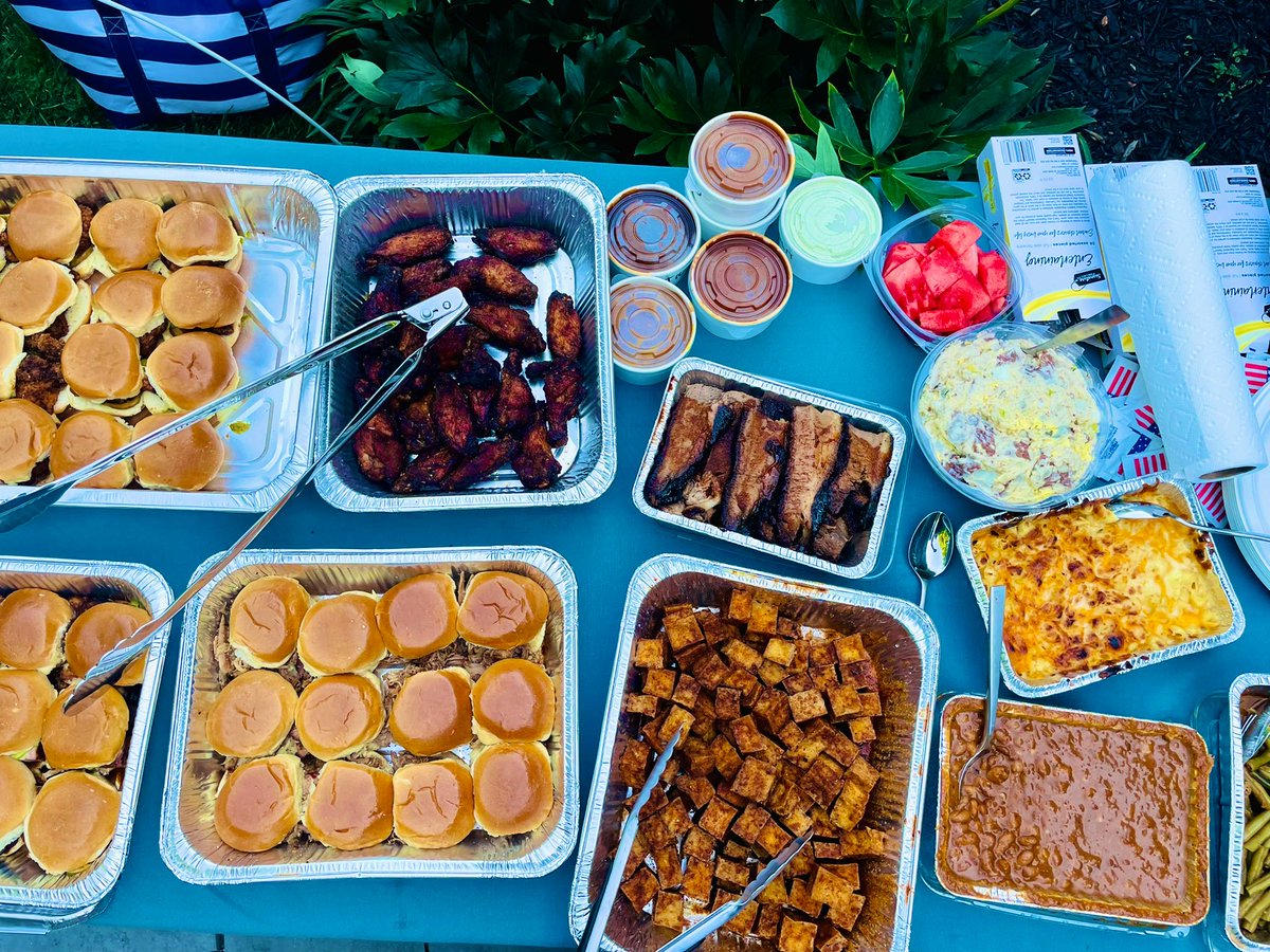 Sliders galore, tofu burnt ends, wings, sides, two pounds of brisket from <a href="/federalistpig/">Federalist Pig</a>.