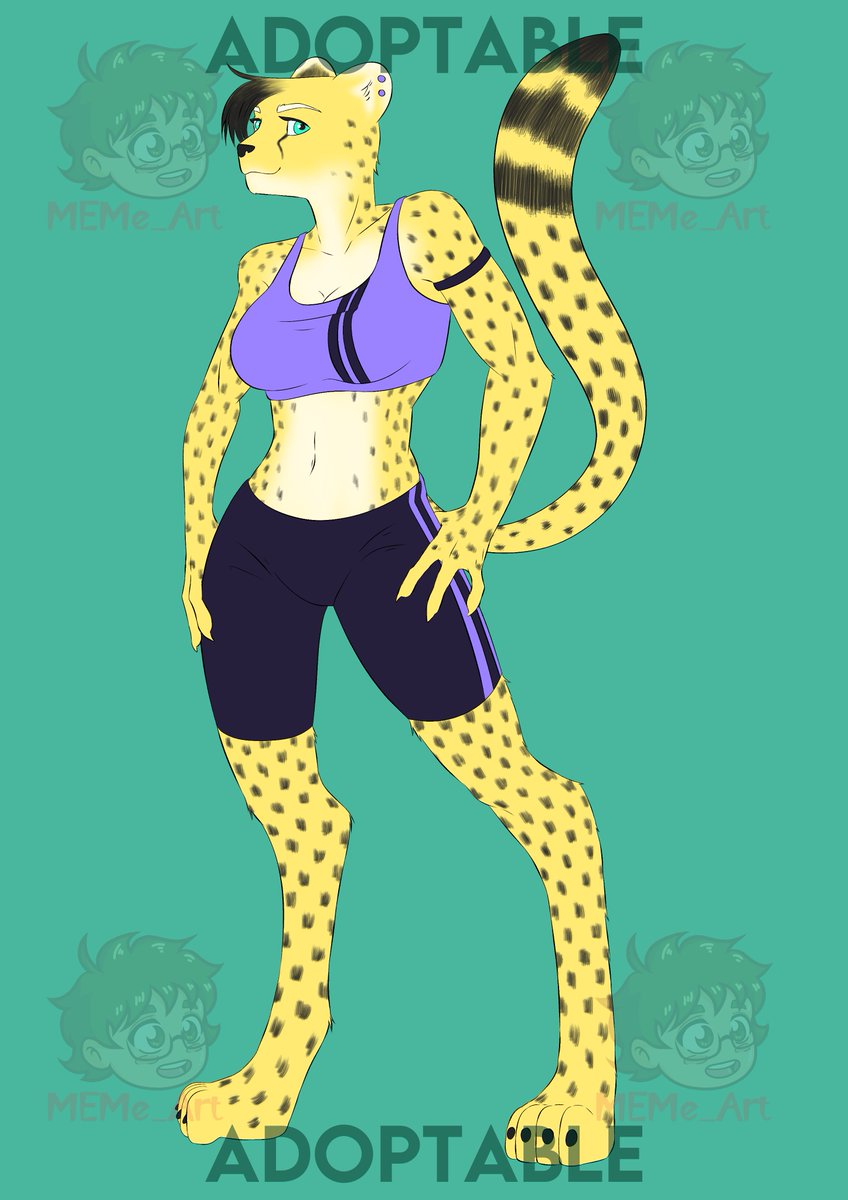 MEMeArt16's tweet photo. I have another adoptable ready, you can bid here https://t.co/Trsi3hSQgb #adoptable #digitalart #commissions #cheetah #furry #furryadoptable #furryart #comishes https://t.co/9U29n5lRva