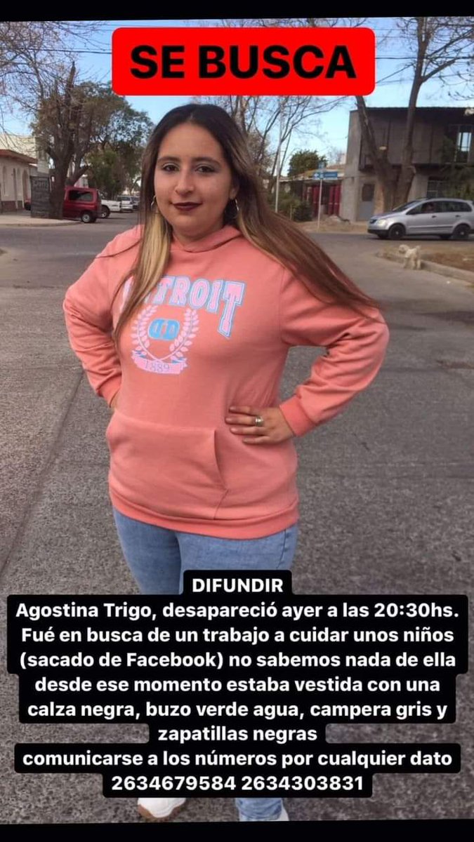 San Martín: Atención, se busca, ayudemos a difundir.