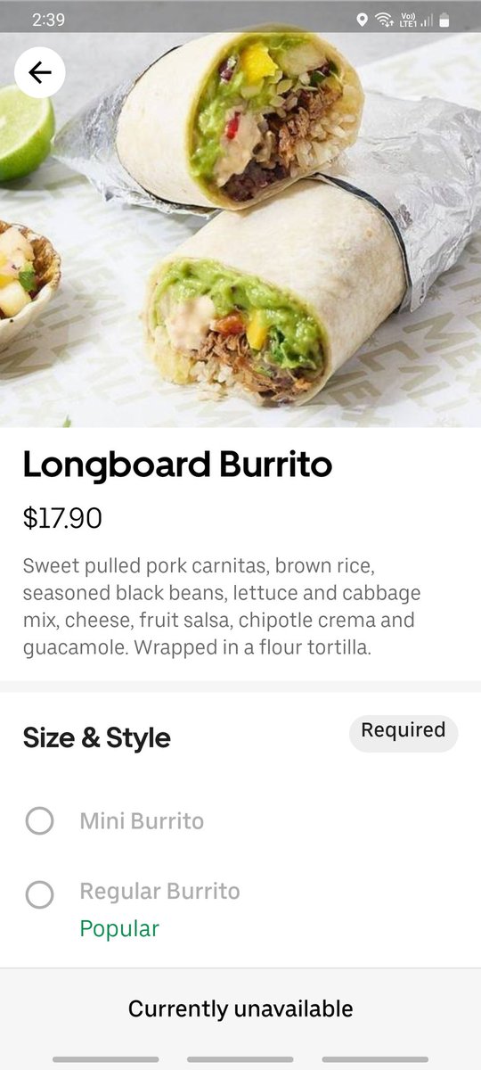 Julopez_25's tweet photo. @MexicaliFresh crema and Guacamole? Mine is just crema... so bad to get an @UberEats with you guys. https://t.co/iGBVOZs7u6
