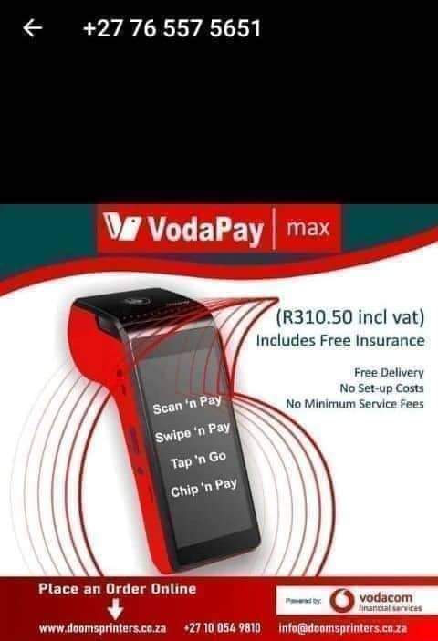 DoomsPrinters's tweet image. #vodapay #cardmachine #swipemachine #news #cooking #malema